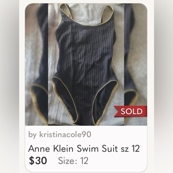 Anne Klein Size 18 Vintage One piece Swimsuit - Picture 13 of 14